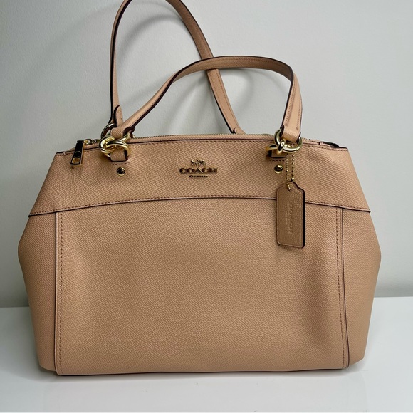 Coach Brooke Carryall Leather Pinkish/peach Color Model F 25397 Gold Hardware - Picture 1 of 7